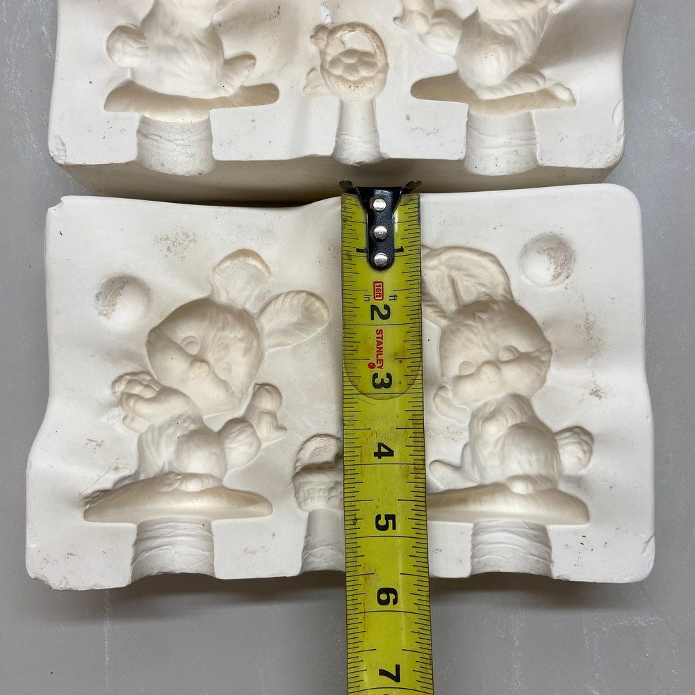 Ceramic Slip Casting Mold Bunny 2 Rabbits Provincial #P438