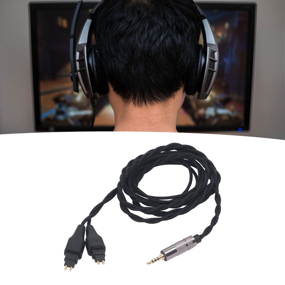 Headphone Replacement Cable 2.5mm Balanced Plug Silver Plated Copper Headset .