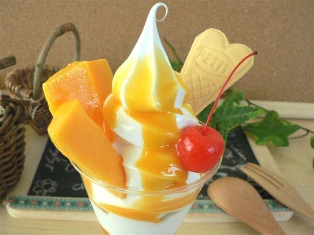 Food replica mango parfait