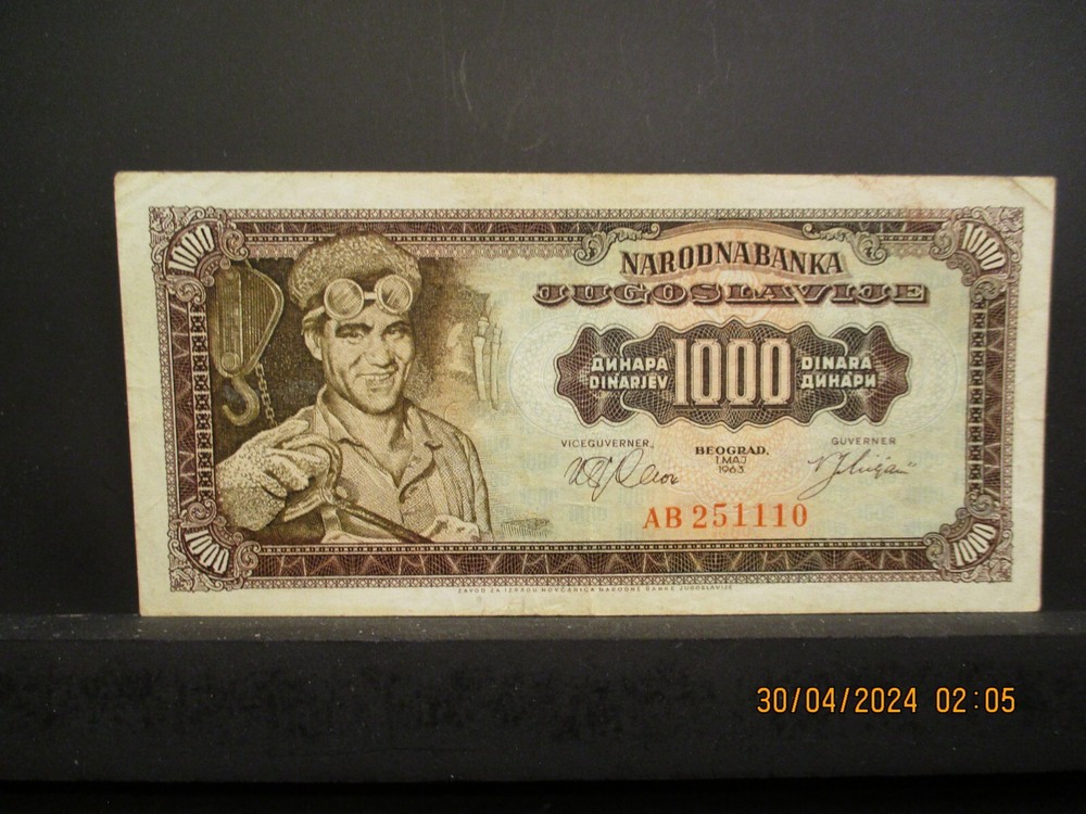 YUGOSLAVIA CURRENCY DATED 1955-1965