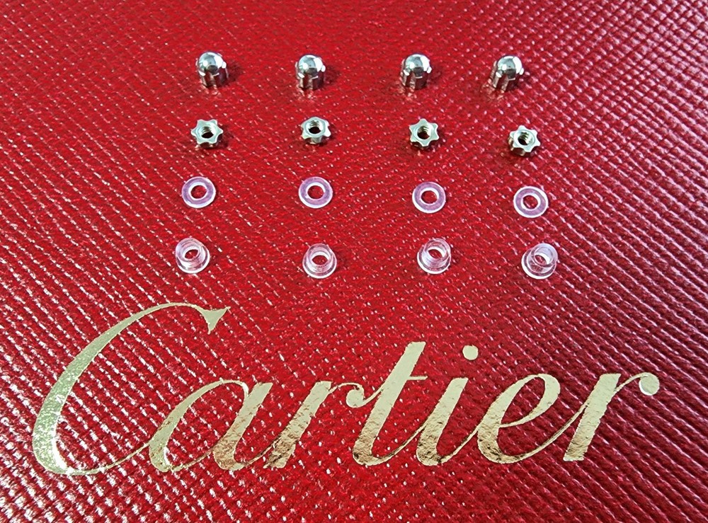 NEW! Authentic Cartier Nuts/Caps/Bushing - Gold/Silver