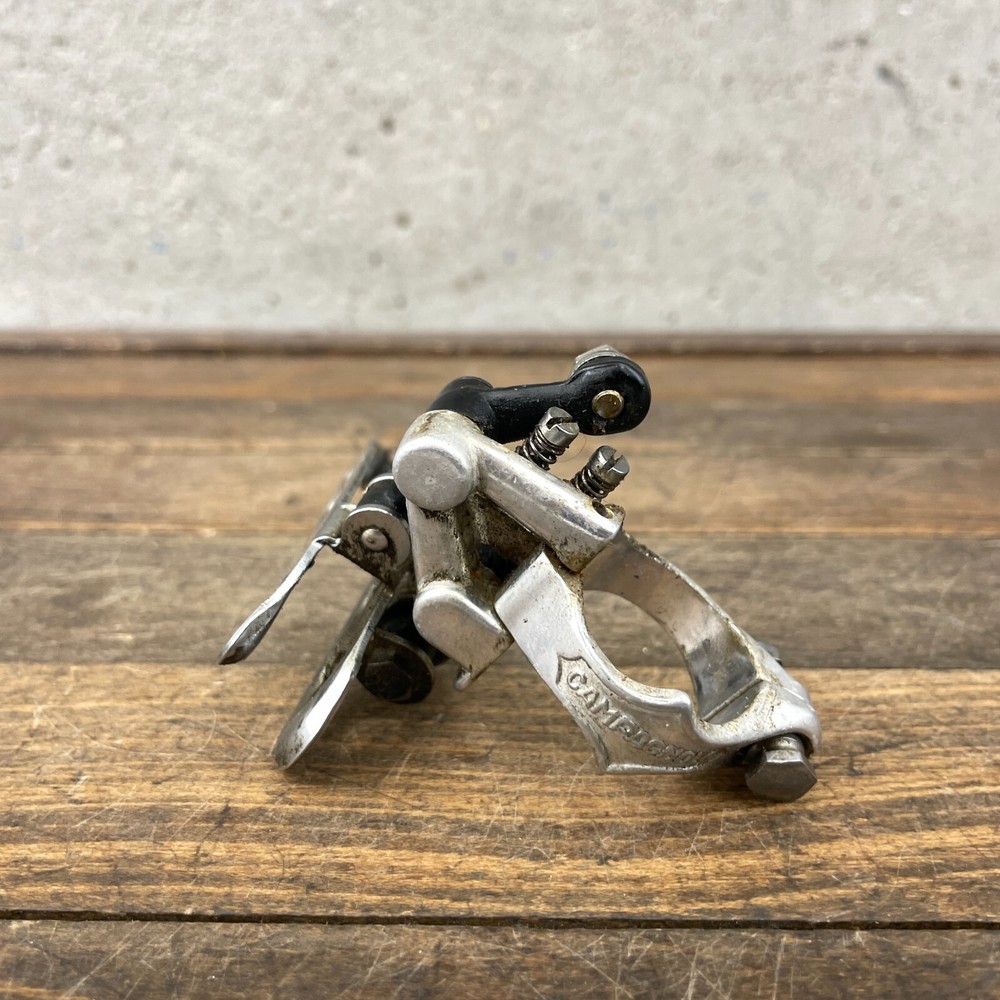 Vintage Campagnolo Super Record Front Derailleur 3 Hole Clamp Bottom Pull Wing