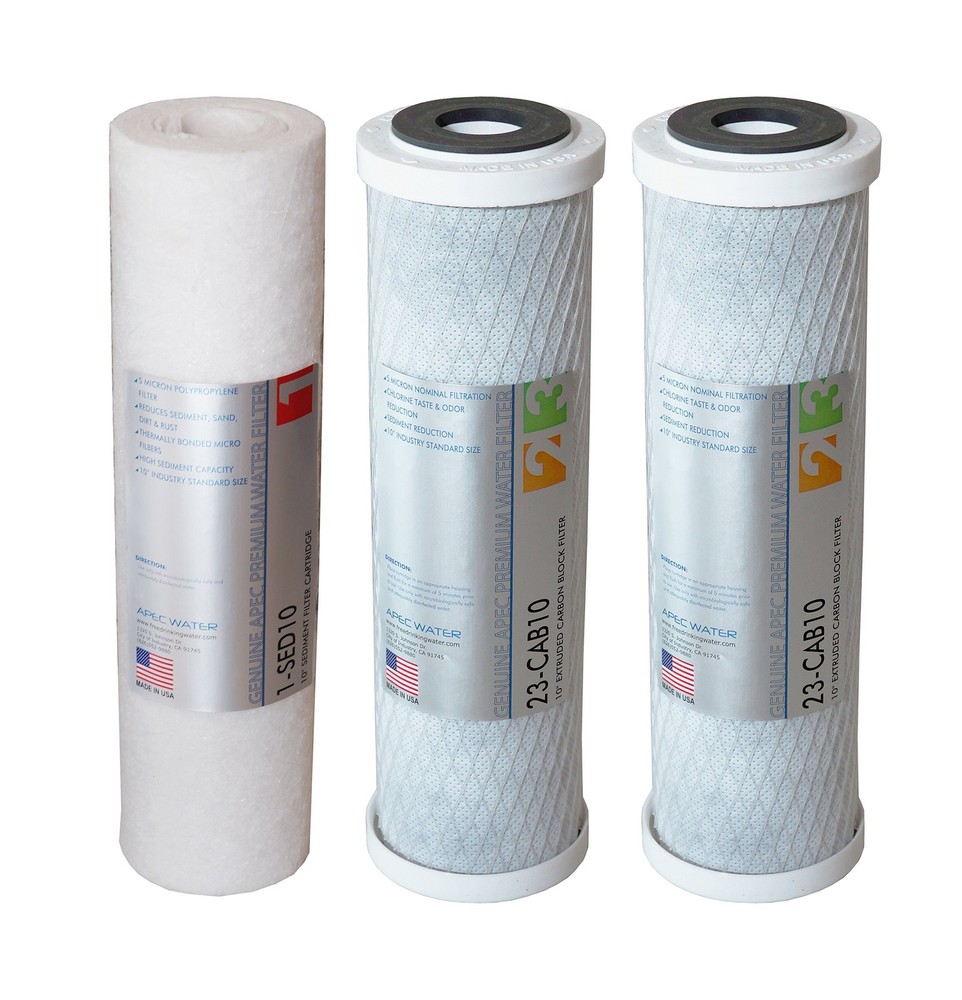 APEC Water Systems ULTIMATE Series US Made Stage 1, 2 & 3 Replacement Filter ...