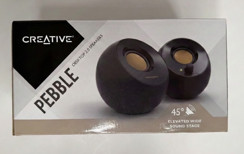 Creative Pebble USB-Powered 2.0 Desktop Speakers (Black) - NEW