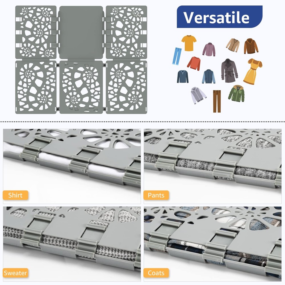Shirt Folder Board V2 - Durable Plastic Clothes Folding Board Tshirt Organize...
