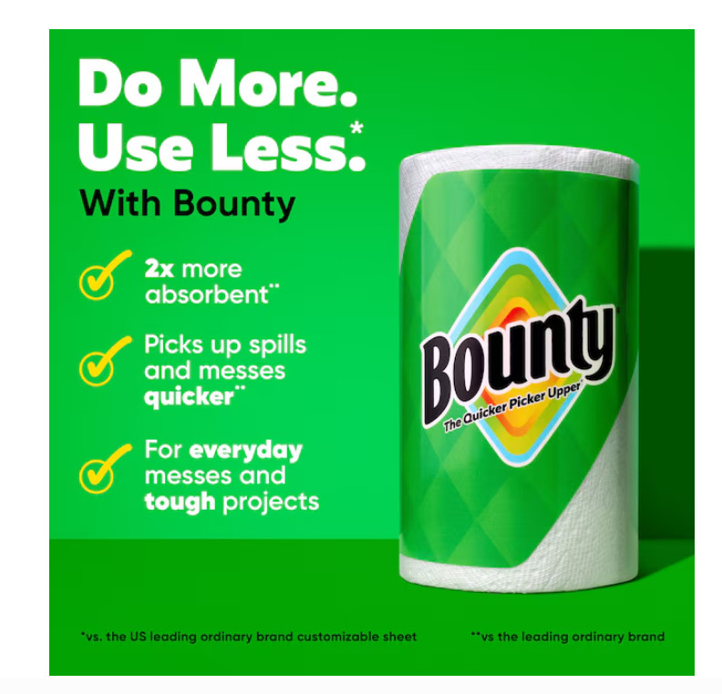 Bounty Double Select-a-Size 12 -Count Select-a-size Paper Towels New