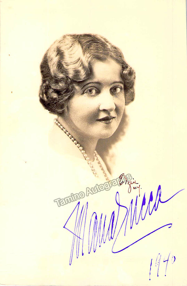 Zucca, Mana - Signed Photograph 1940