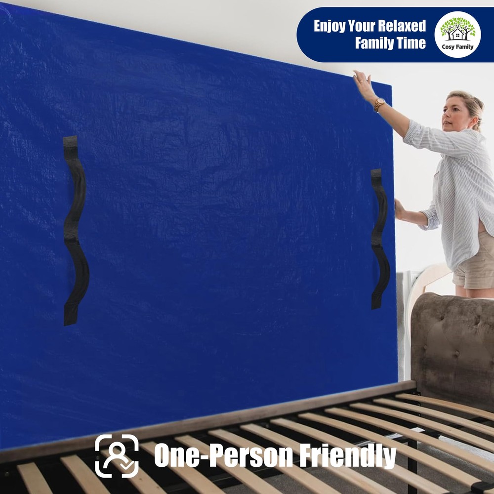 Mattress Bag for Moving and Storage Blue King
