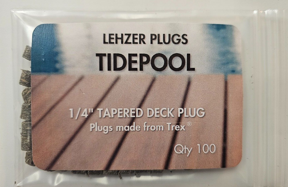 New 1/4" Composite Deck Plugs "Trex - Tidepool"