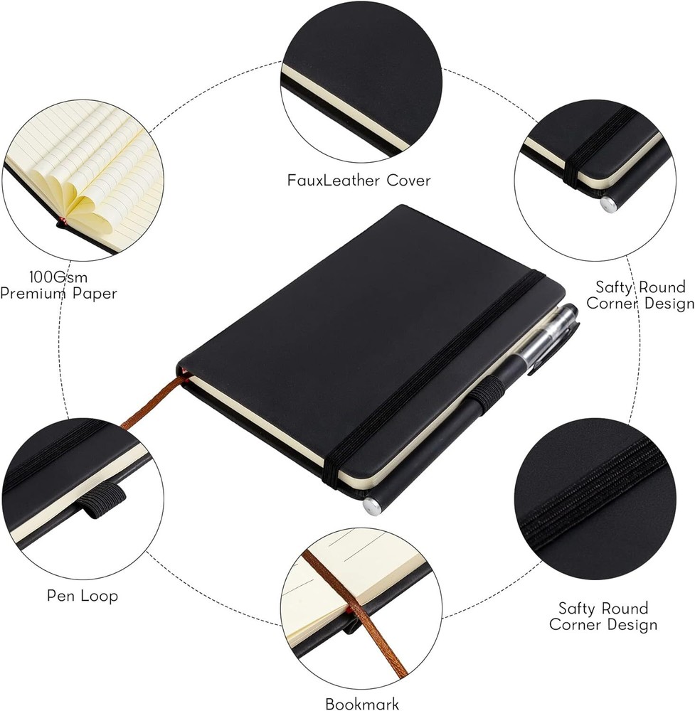 Animusphere (2Pack Pocket Notebook Small Journal 4 Black