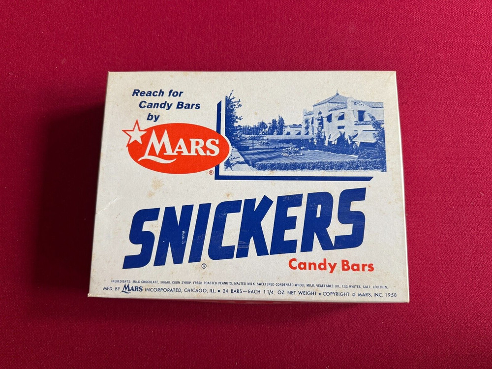 1958, SNICKERS, Original Display Box (Scarce / Vintage)