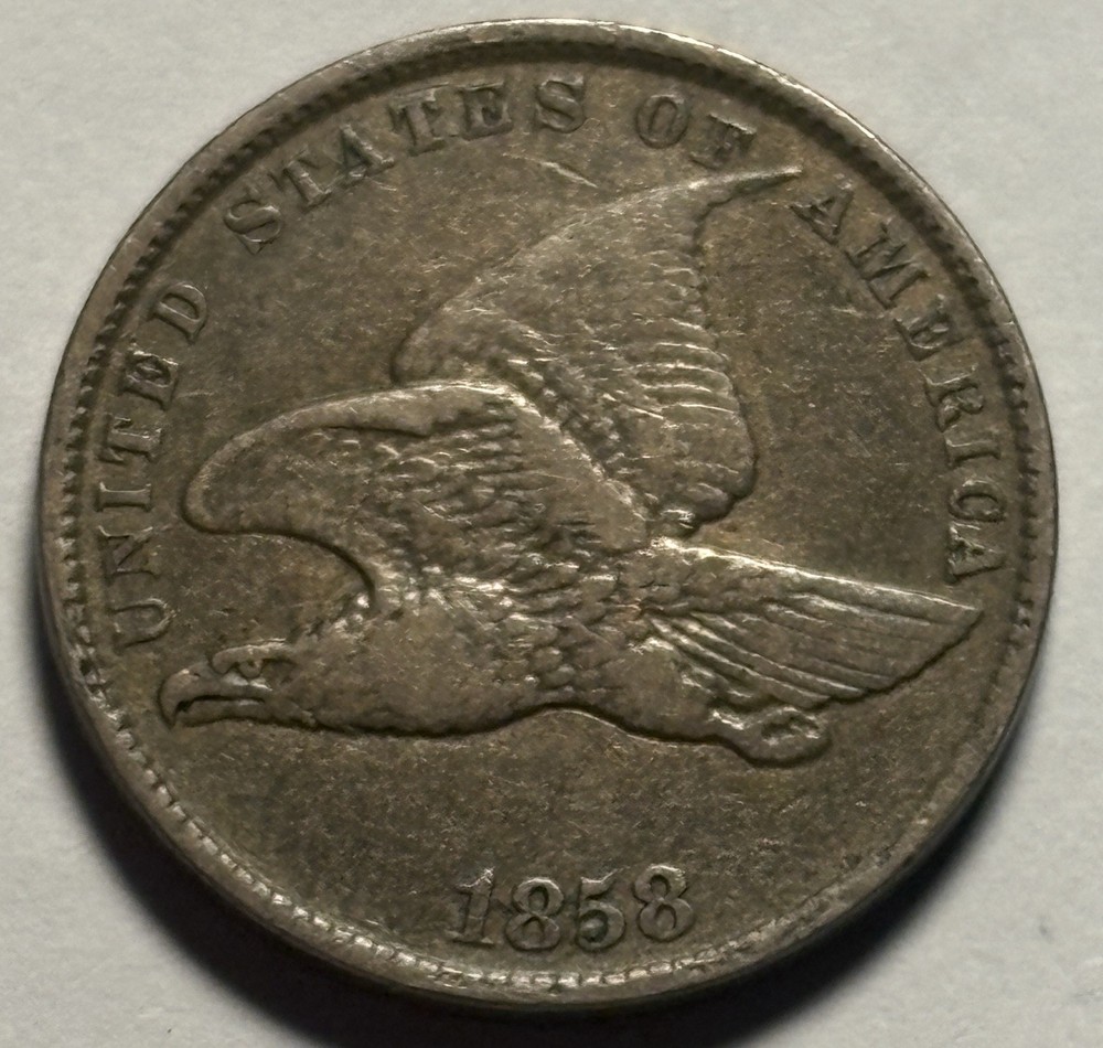 1858 Flying Eagle Cent Small Letters — VF Condition 🔥 Original Surfaces