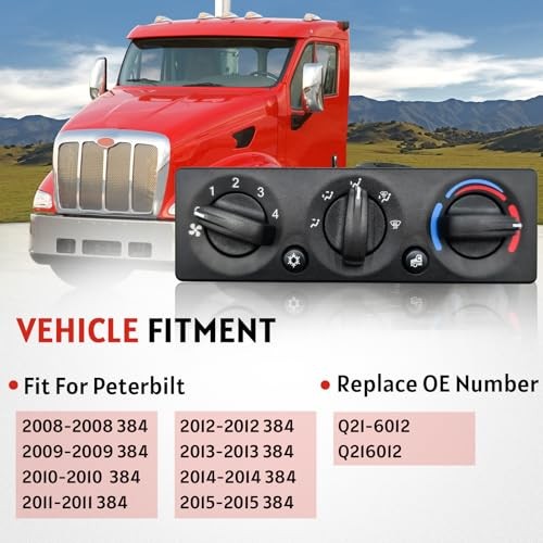 HVAC A/C Heater Climate Control Panel Module Fit for Peterbilt 384 (2008-2015)