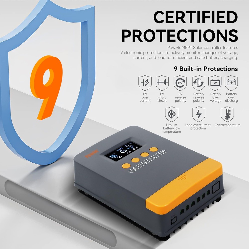 12/24/36/48V 60A 80A 100A MPPT Solar Charge Controller Panel Battery Regulator