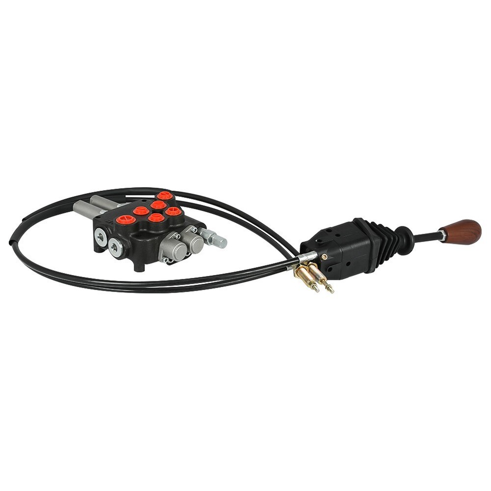 2 Spool Remote Control Cable Joystick 80L/m 21gpm P80 Multi-Way Reversing Valve