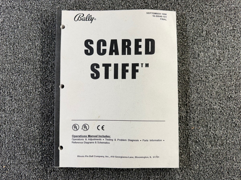 Bally Scared Stiff Machine Game Manual Schematics