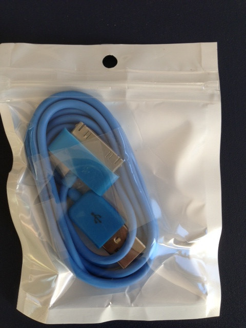 6ft Blue 30 pin to USB Sync Data Charging Charger Cable for iPad 1 2 3 iPhone4