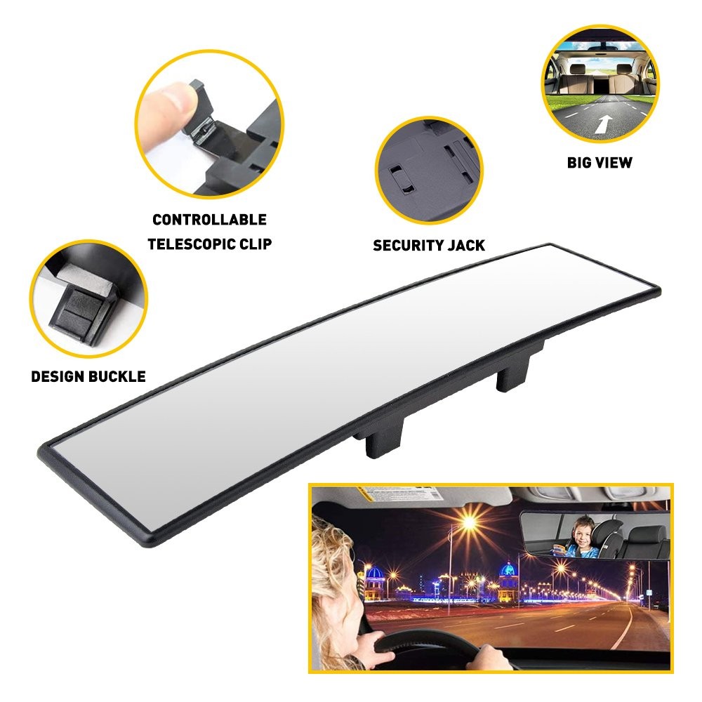 310MM Rear View Mirror Convex Design Expand Rearview Mirror Replacement