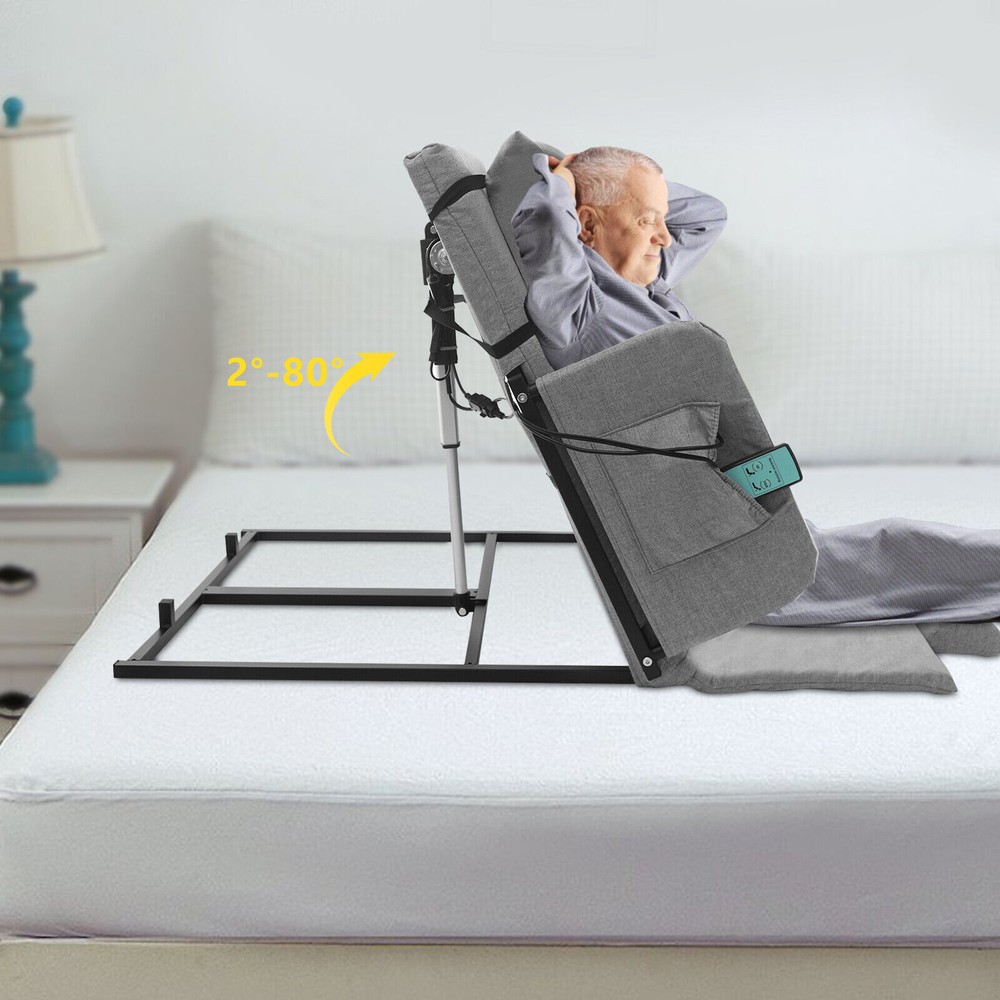 Electric Lift Backrest Bed Grey Electric Lifting Adjustable Bed Back Rest