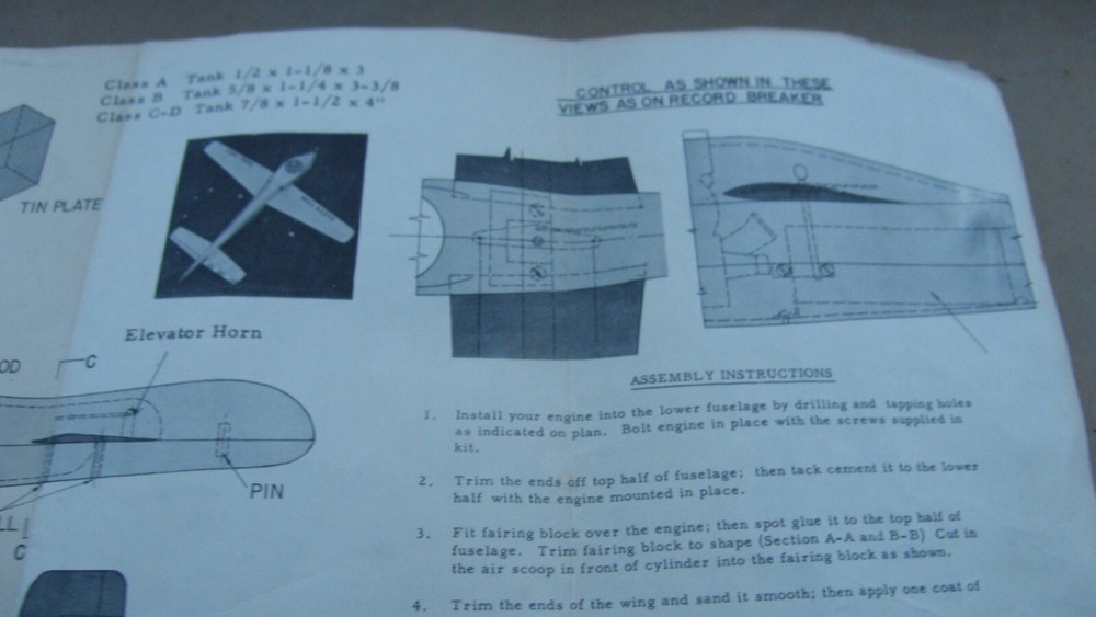 Consolidated Hell Razor Gas/Nitro Model Airplane Empty Box w/ Instruction Sheet