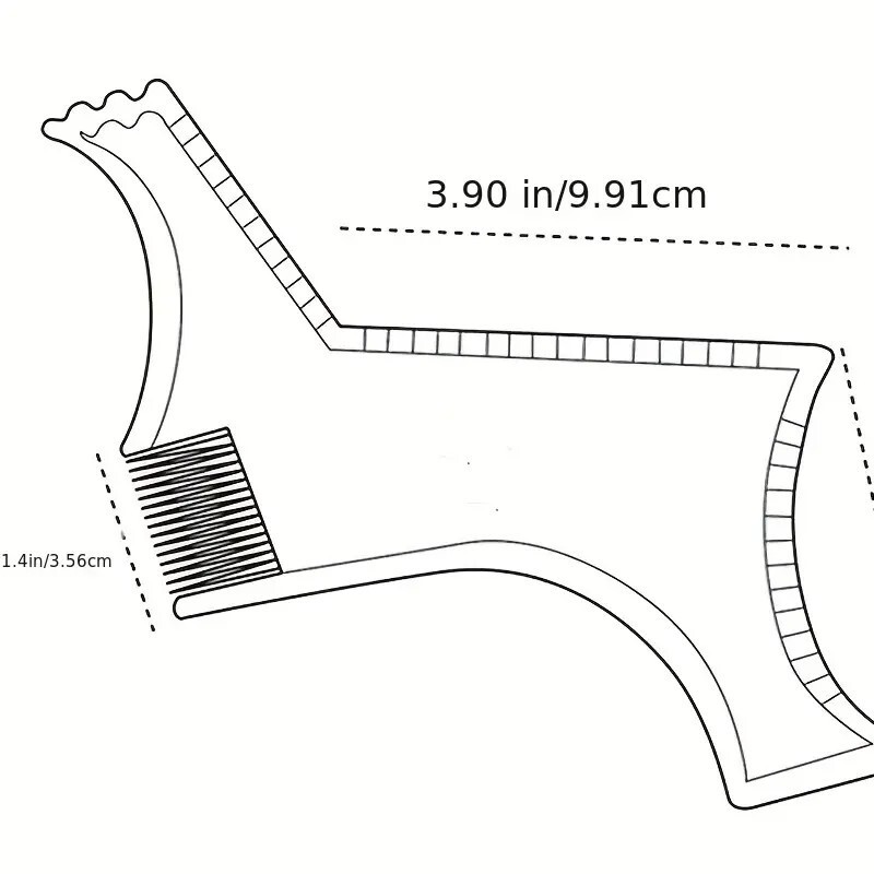 Beard Ruler, Beard Styling Tool, Beard Styling Comb, Beard Template Styling