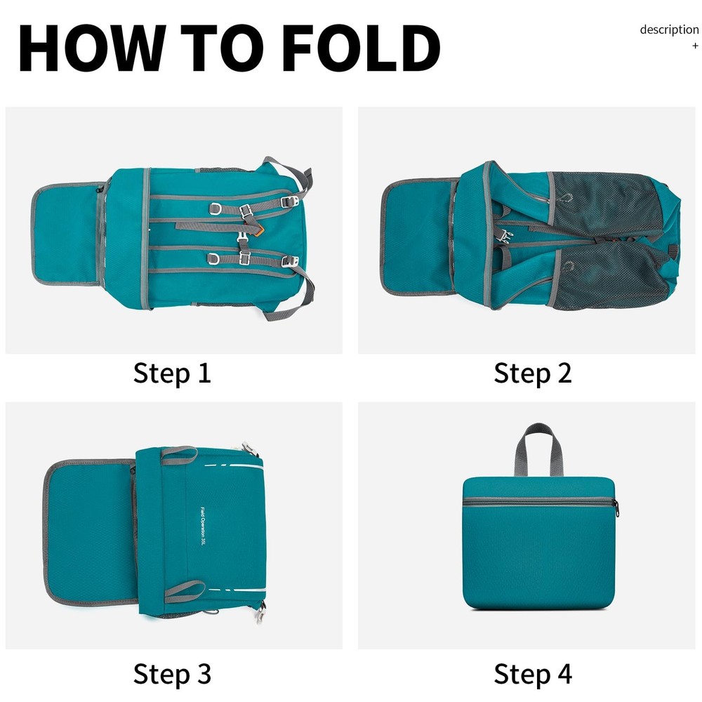 35L Lightweight Packable Backpack – Durable Foldable Daypack for Travel, Hiki...