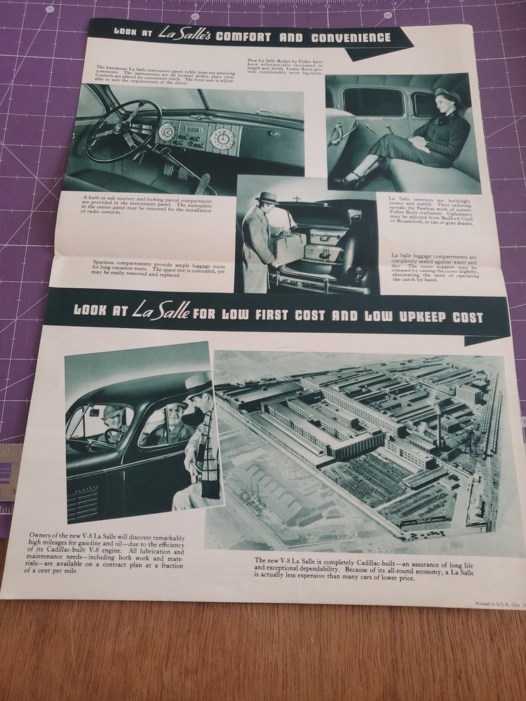 1937 LA Salle Brochure