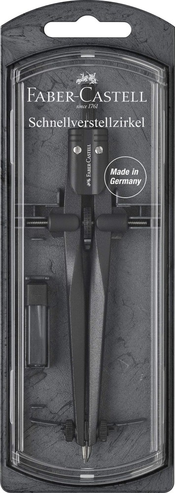 Faber-Castell Stream Quick-Set Compass - Black Stone, 174530