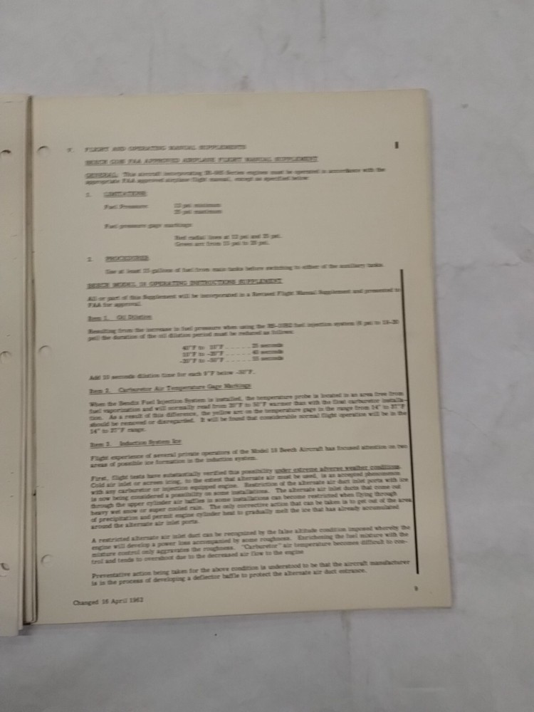 Bendix Model RS-10B2 Fuel Injection System Installation Instructions-Original