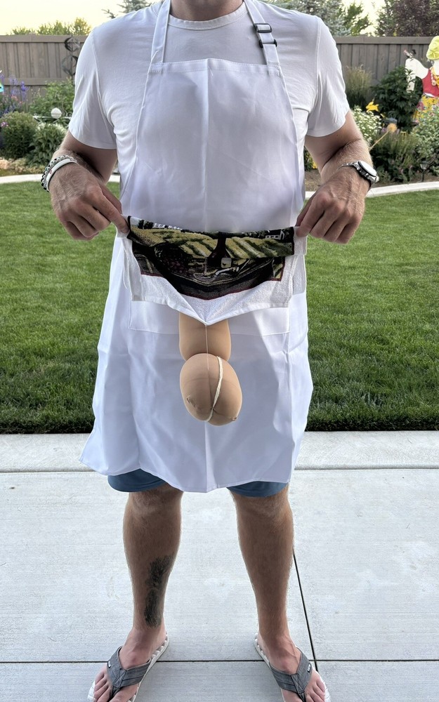 Impractical Gag Gift Ding Dong Aprons. LIGHT COLOR