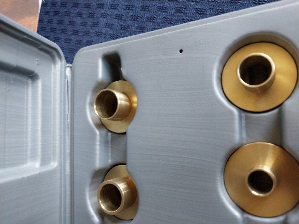 Router template guide kit, solid brass