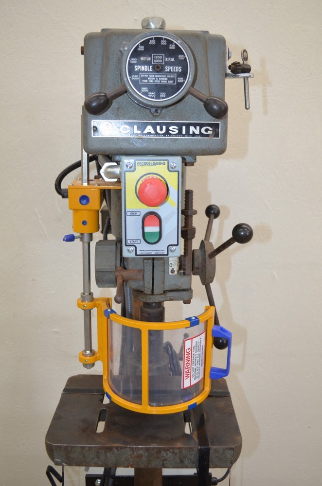Nice Clausing 15" Variable Speed Floor Drill Press w/ Pro Tech Systems Shield