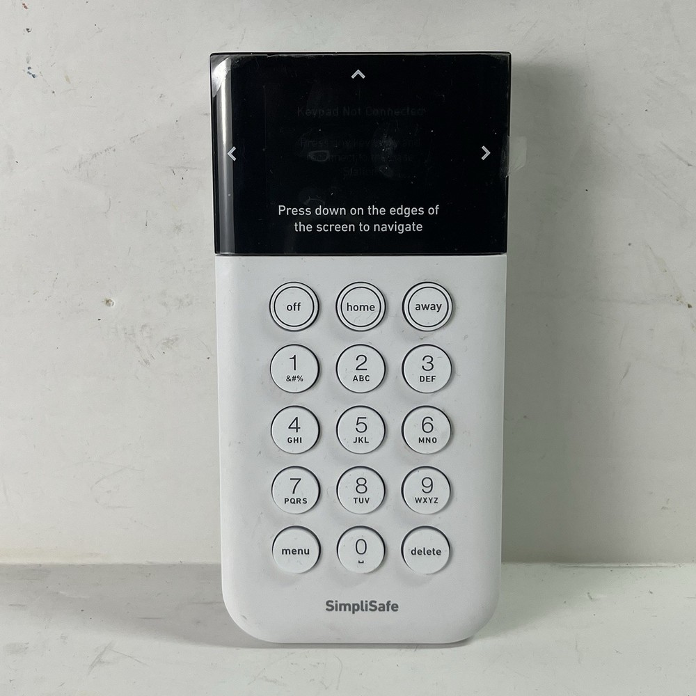 SimpliSafe SSKP3 Keypad White Wireless Touch-to-Wake Smash Safe