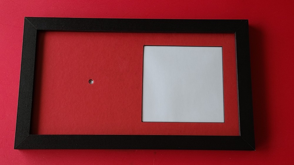 CD Display w/ RED Mat Complete W/ 1" Wide Black Frame 7X12