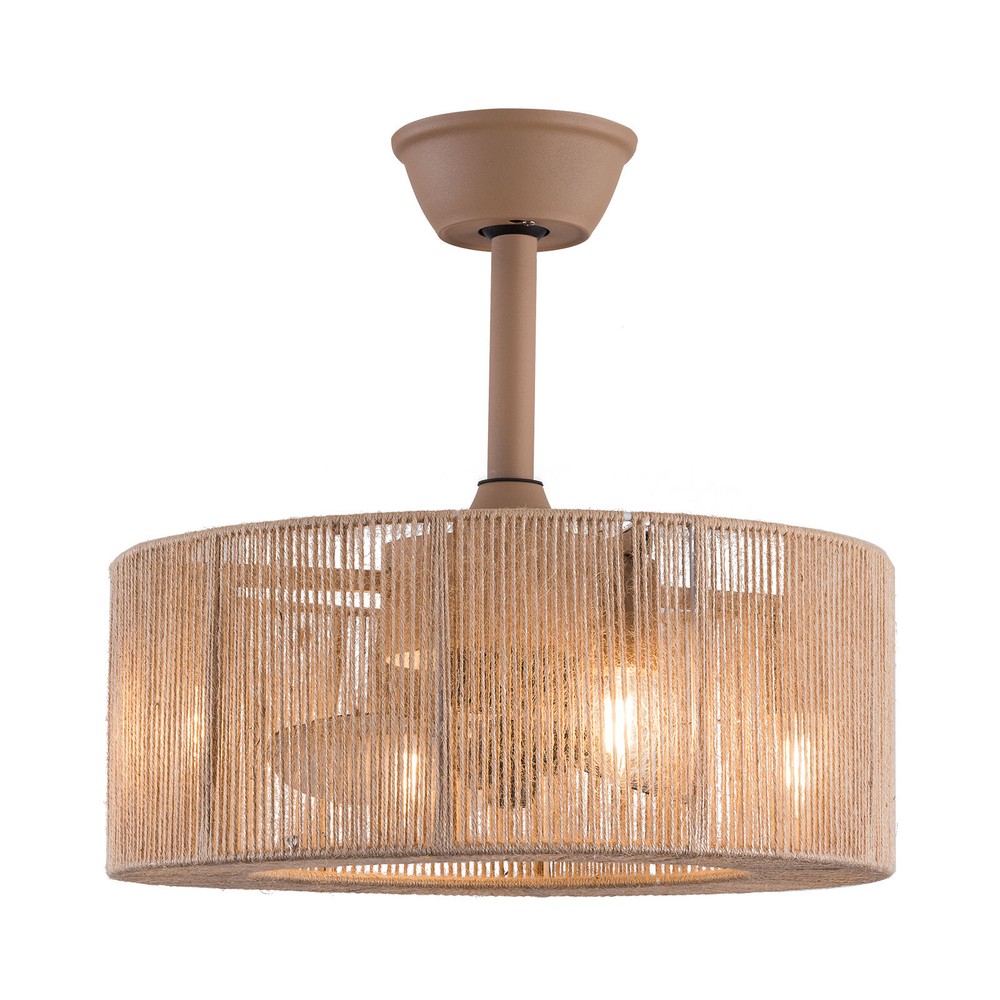 Caged Ceiling Fan Light with Remote Control, 6 Speeds for Home Decor