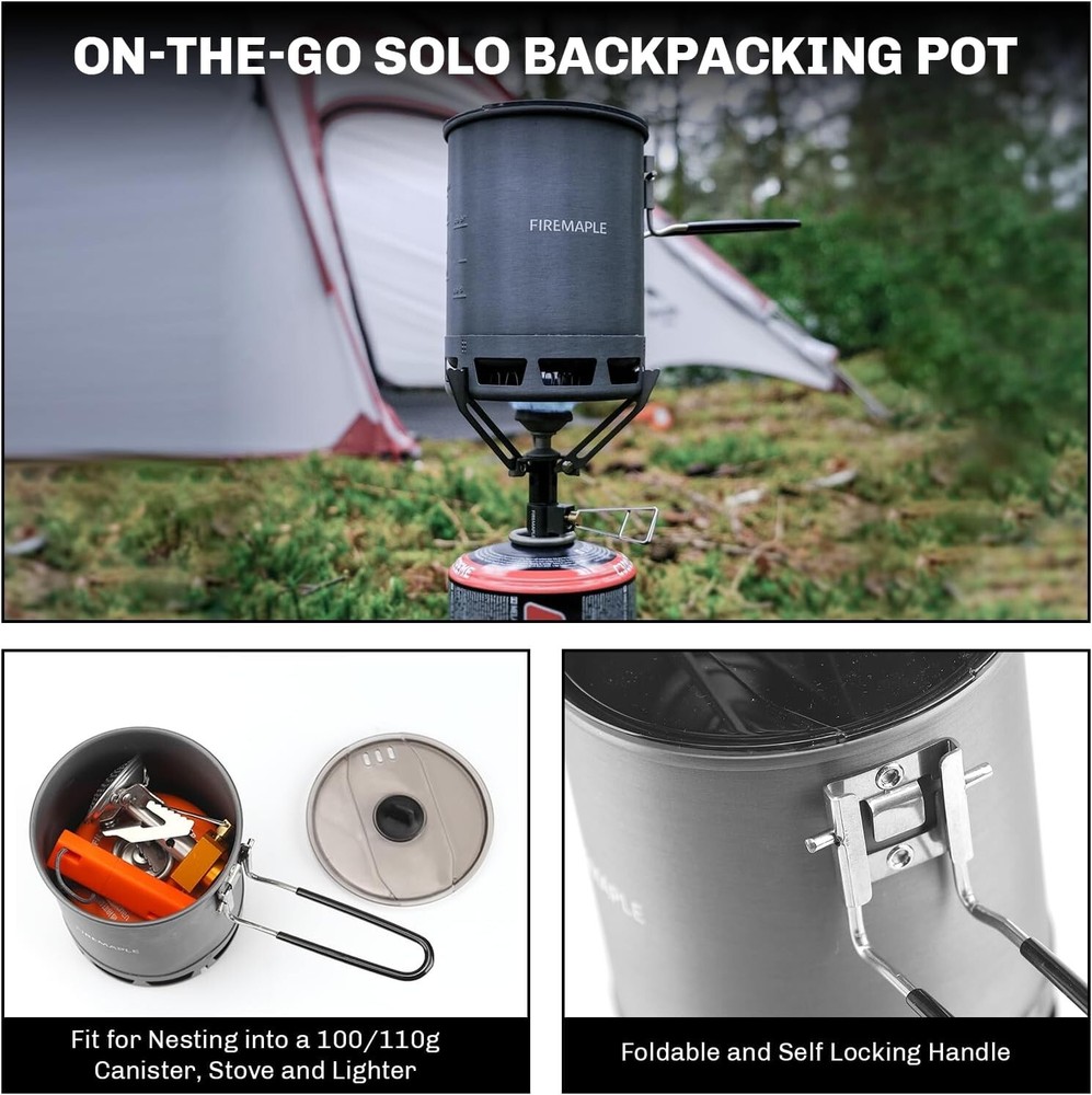 Fire-Maple Petrel Ultralight Pot- High Efficiency Aluminum Camping and Backpacki