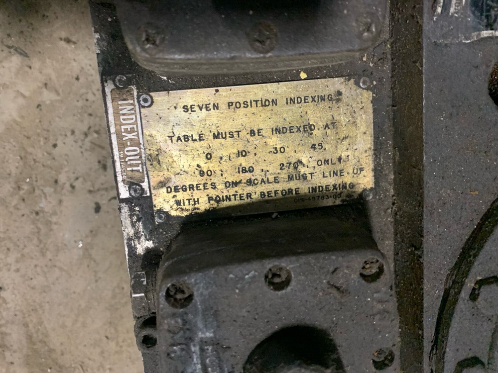 GIDDINGS & LEWIS 48” X 48” HYDROSTATIC ROTARY INDEX TABLE