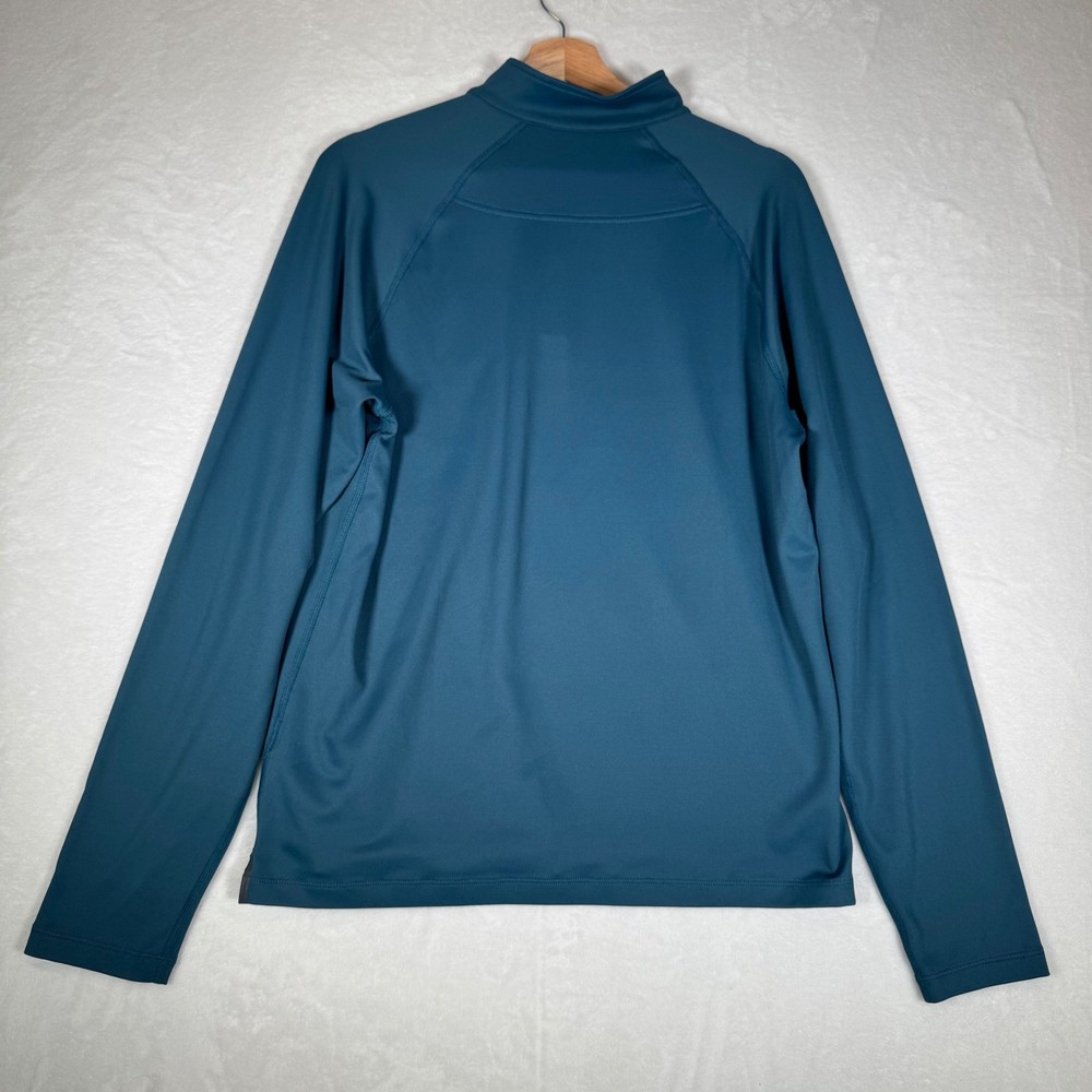 Rhone Reign Quarter Zip Pullover Mens Small Teal Blue Performance 101467