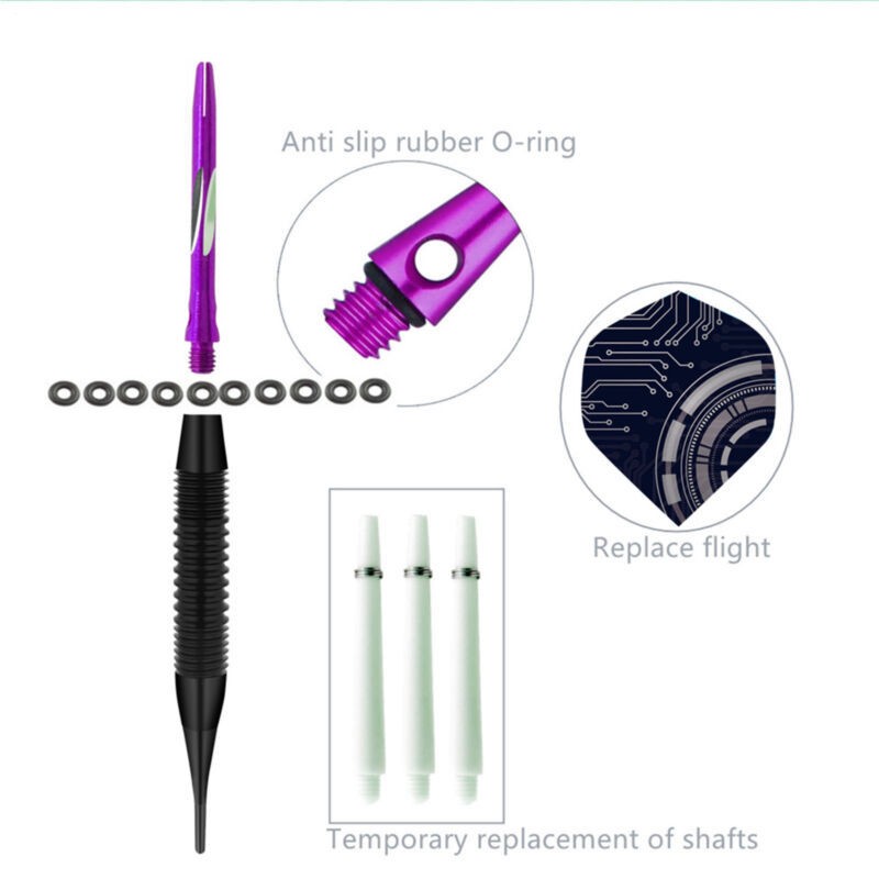 3PCS Soft Tip Darts Set Soft Safe Dart for Electronic Dart Board