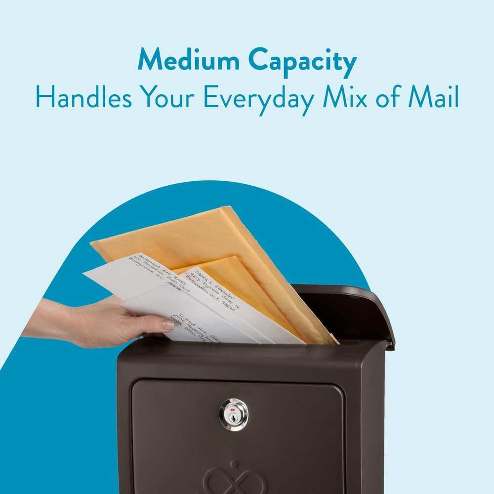 Architectural Mailboxes Bordeaux™ Locking, Wall-Mounted Mailbox for Outsid