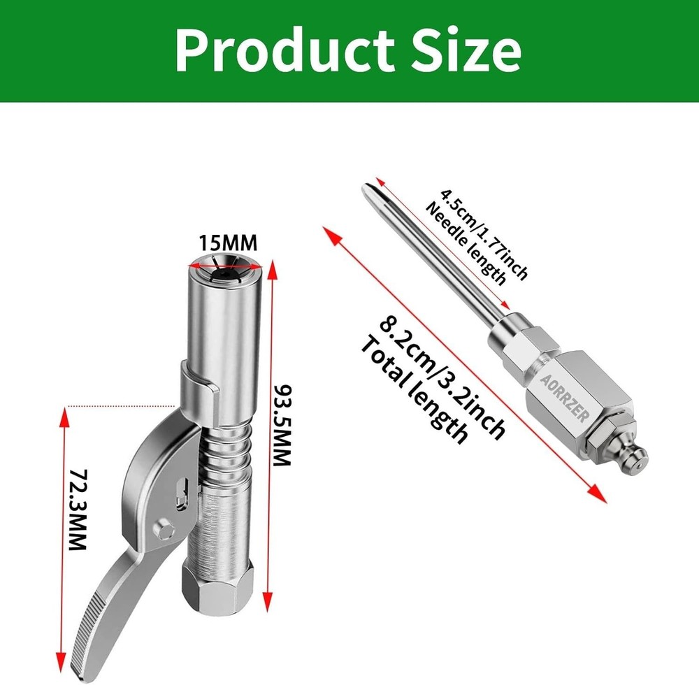 Grease Gun Needle Tip & Coupler Set 1 Pcs+needle Nozzle