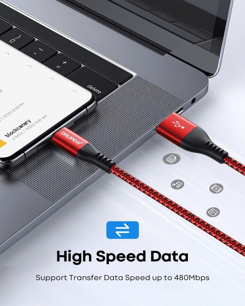 USB C Cable 10 ft 3Pack, Extra Long USB A to USB C Cable 10ft Braided Type C ...