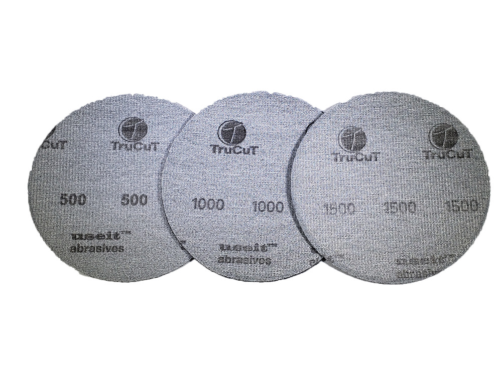 TruCut Sanding Pads | 3 pack Low | 500, 1000, 1500 grit | 5"