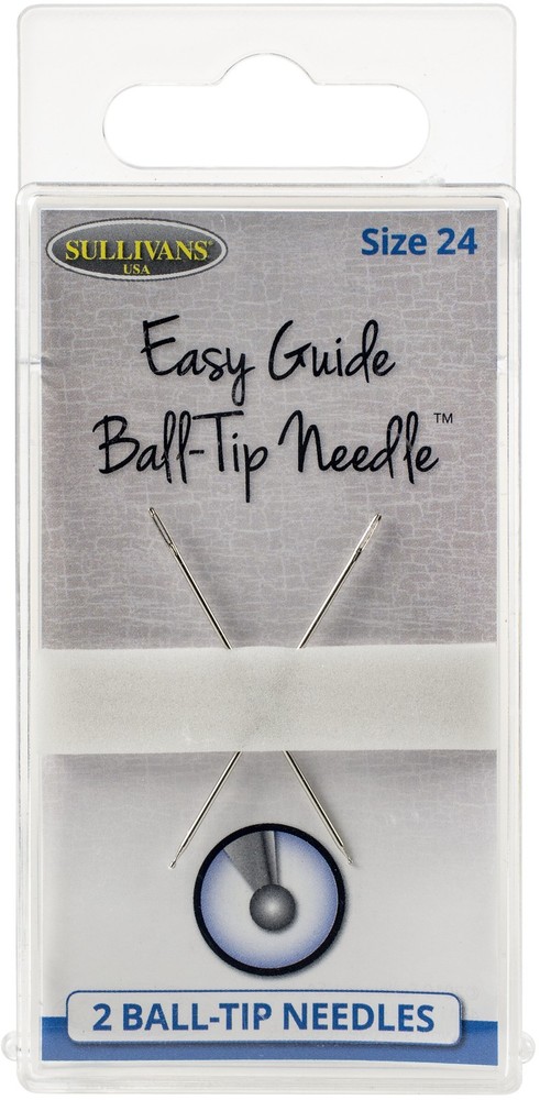 Sullivans Easy Guide Ball-Tip Needles 2/Pkg-Size 24 (40mm) - 5 Pack