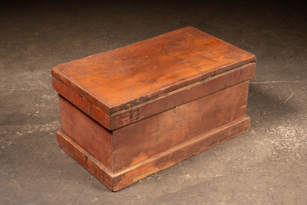 19th Century Painted Pine Blanket Chest