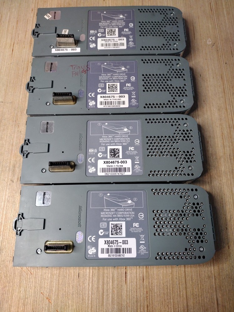 4 Official Microsoft Xbox 360 External Hard Dives Read Description
