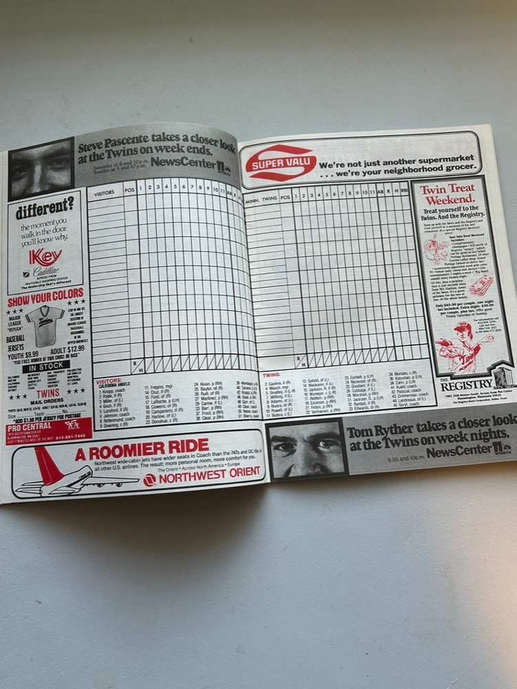 MINNESOTA TWINS BASEBALL PROGRAMS 1980 & 1981 Not Scored Very Nice