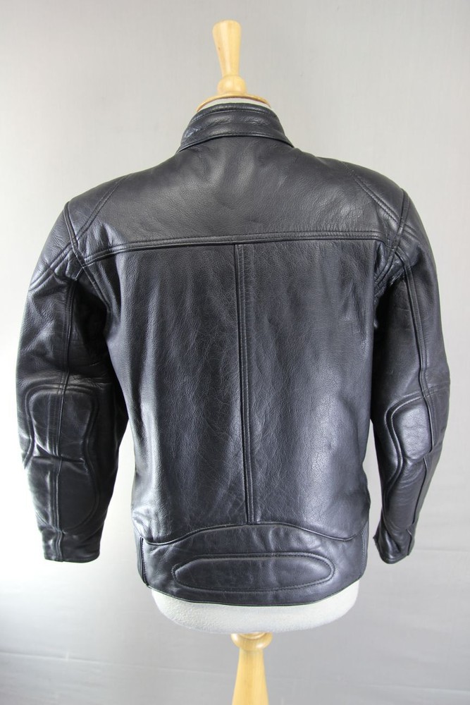 RAYVEN CLASSIC BLACK LEATHER BIKER JACKET: SIZE 10