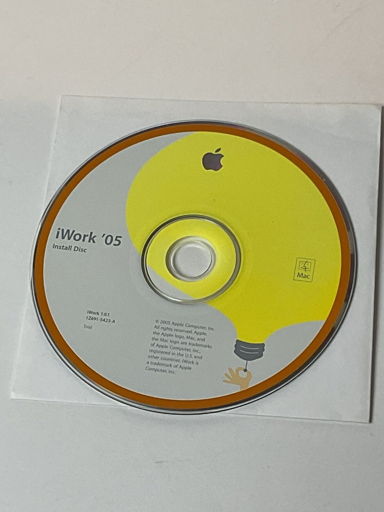 2005 Macintosh iWork 05 Install Disc CD Version 1.0.1