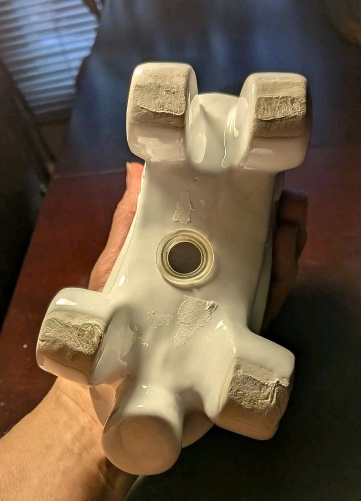 White Retro 80s Quad Roller Skate Planter Vase